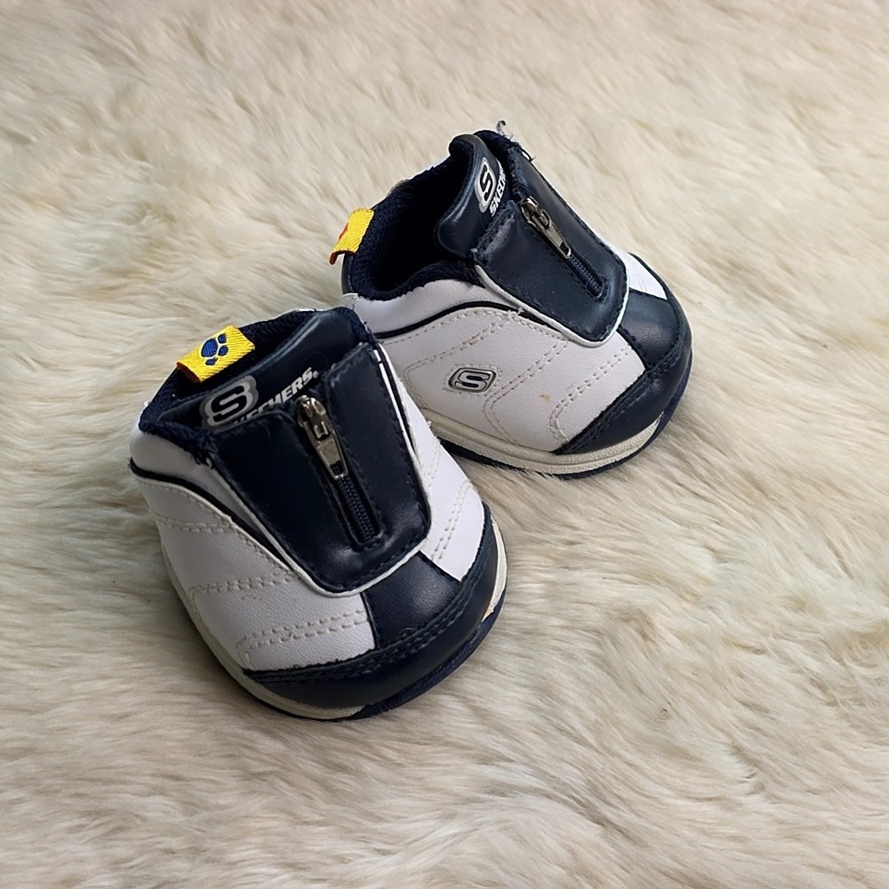 Build-A-Bear Skechers Plush Shoes Navy White Zipper Sneakers Plush Accessory